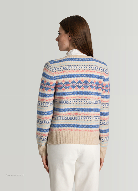 Strickjacke 1/1 Arm Frosted Dune Frontansicht