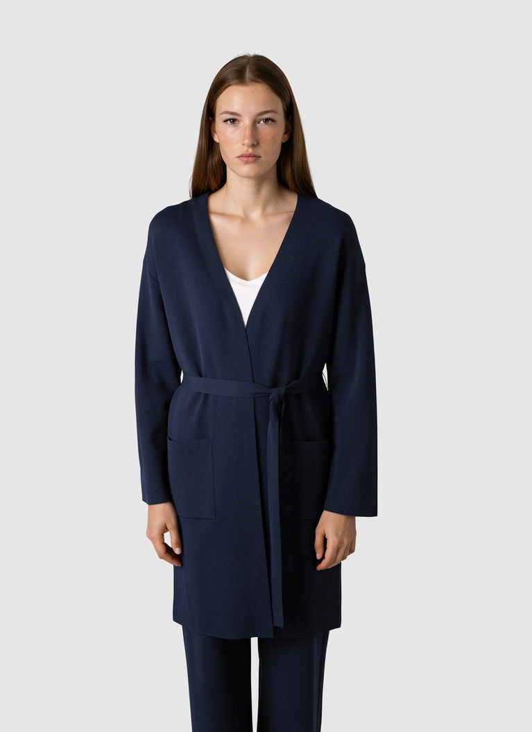 Strick MantelNavy Frontansicht