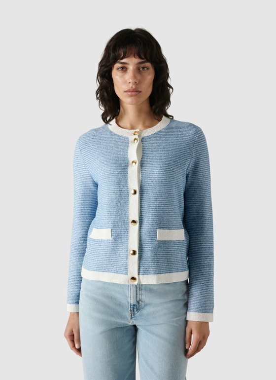Strickjacke Knopf 1/1 Arm Endless Sky Frontansicht