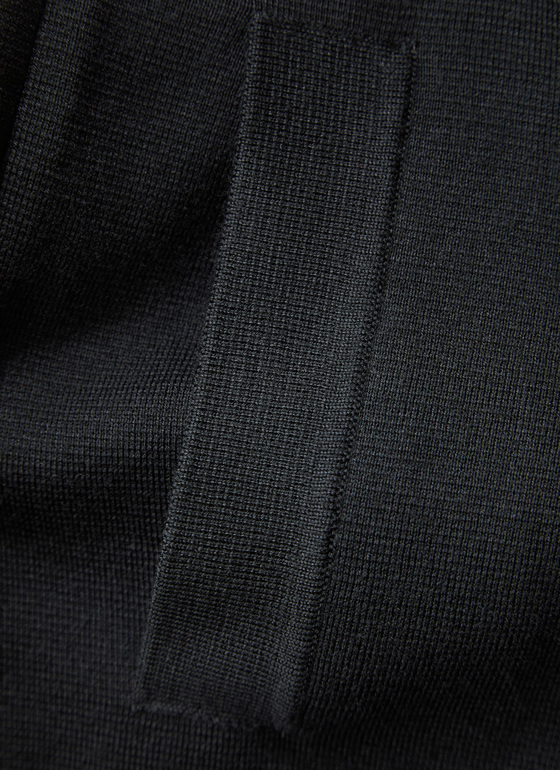 Strickjacke Knopf 1/1 Arm Black Frontansicht