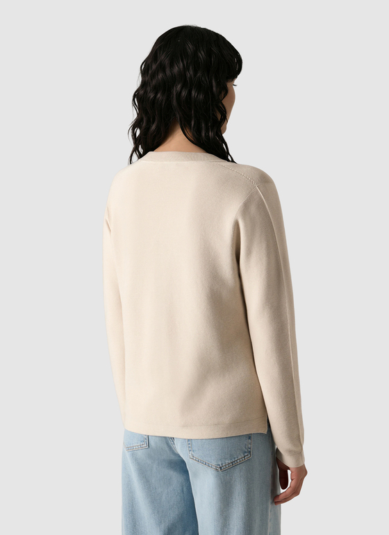 Strick Cardigan 1/1 Arm French Oak Frontansicht