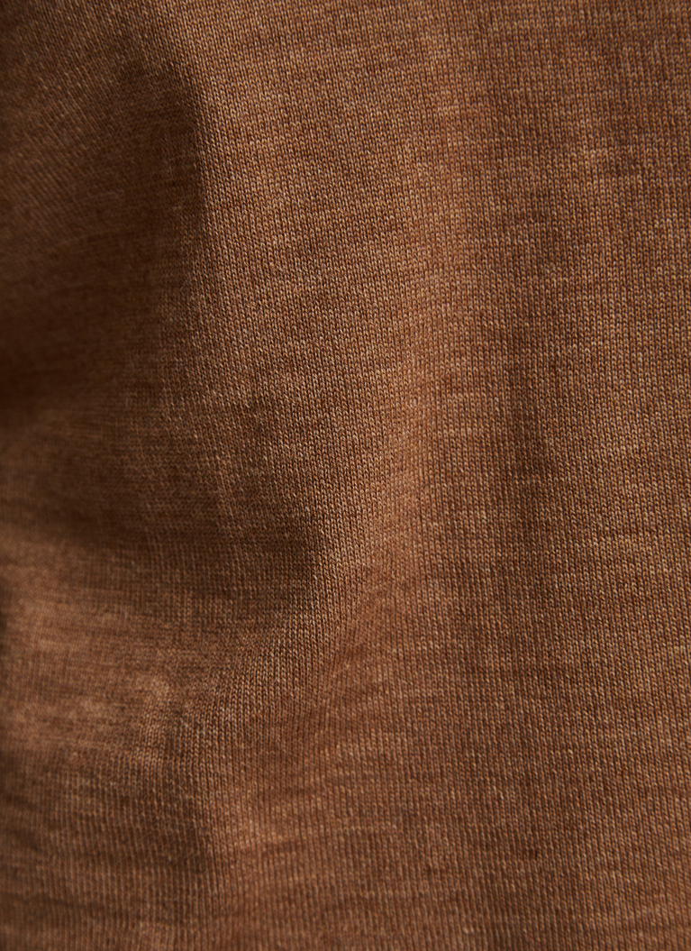 Pullover V-Ausschnitt 1/1 Arm, Salty Caramel Detailansicht 2