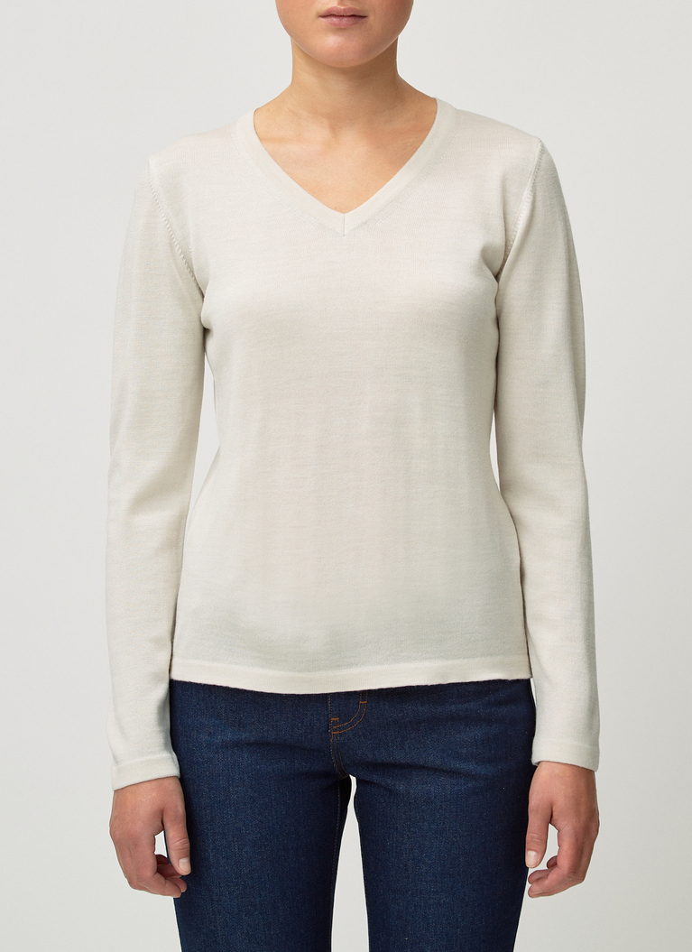 Pullover V-Ausschnitt 1/1 Arm, Powder Detailansicht 1