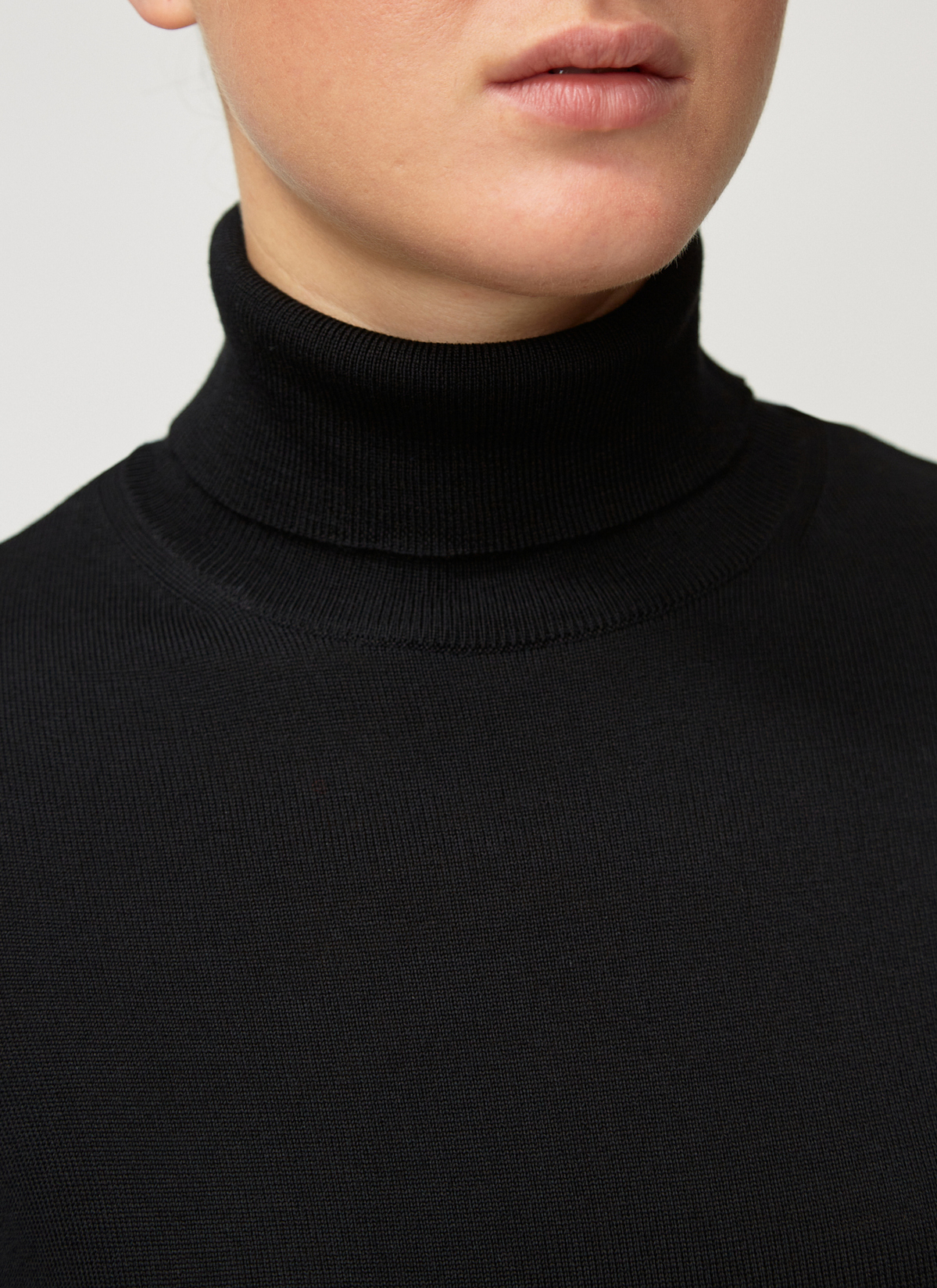Pullover Rollkragen 1/1 Arm, Black Detailansicht 2