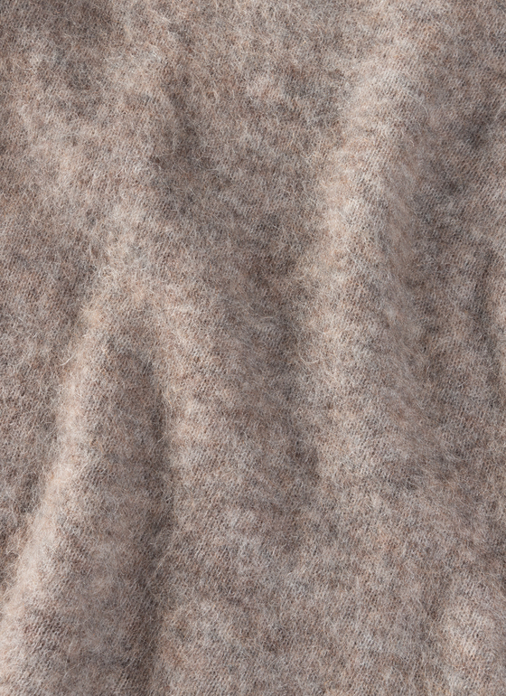 Pullover Rundhals 1/1 Arm Taupe Grey Frontansicht