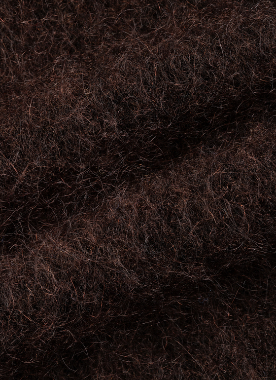 Pullover Rundhals 1/1 Arm Dark Coffee Frontansicht
