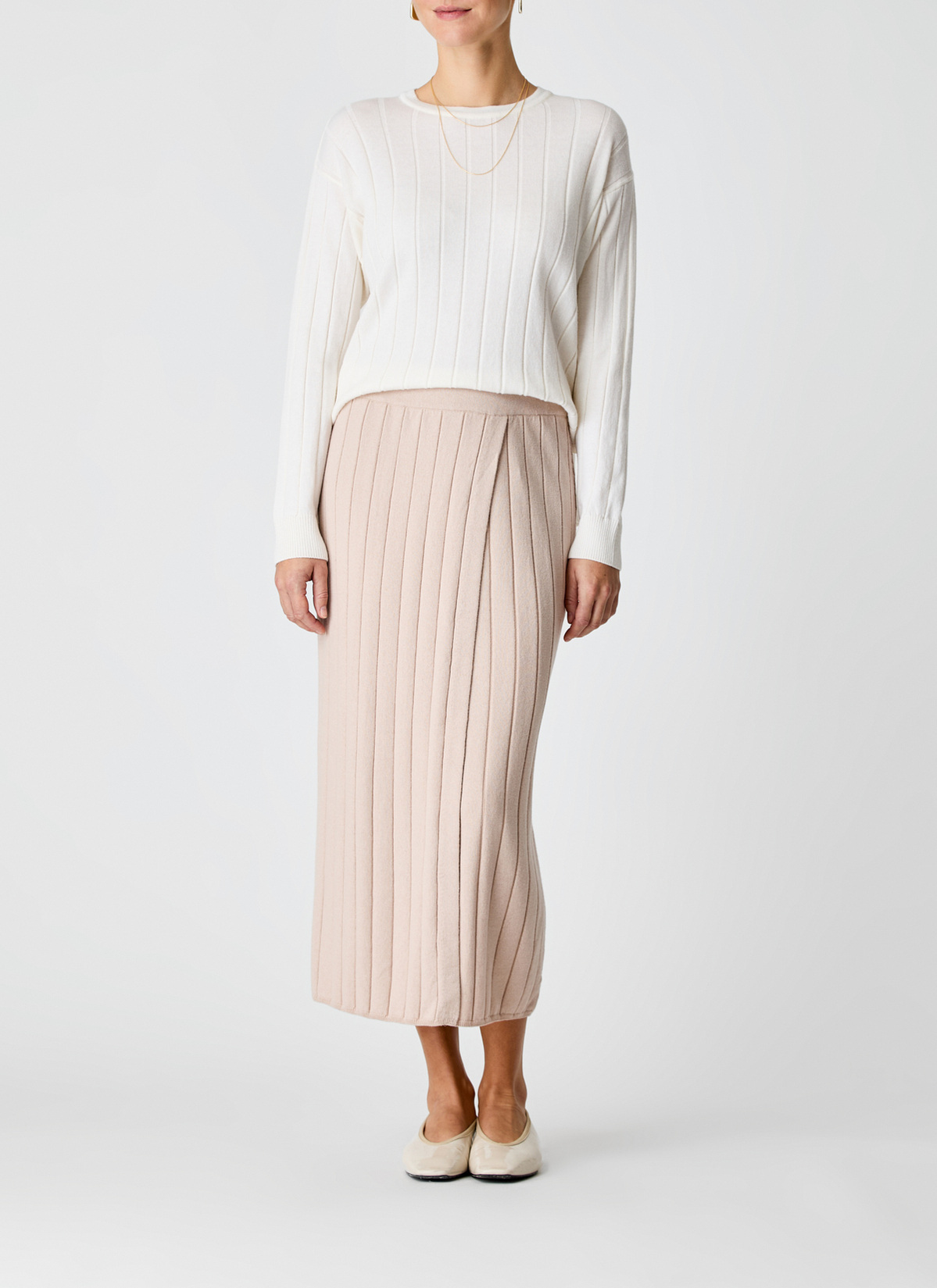 Pullover Rundhals 1/1 Arm, Vanilla Ice Detailansicht 1