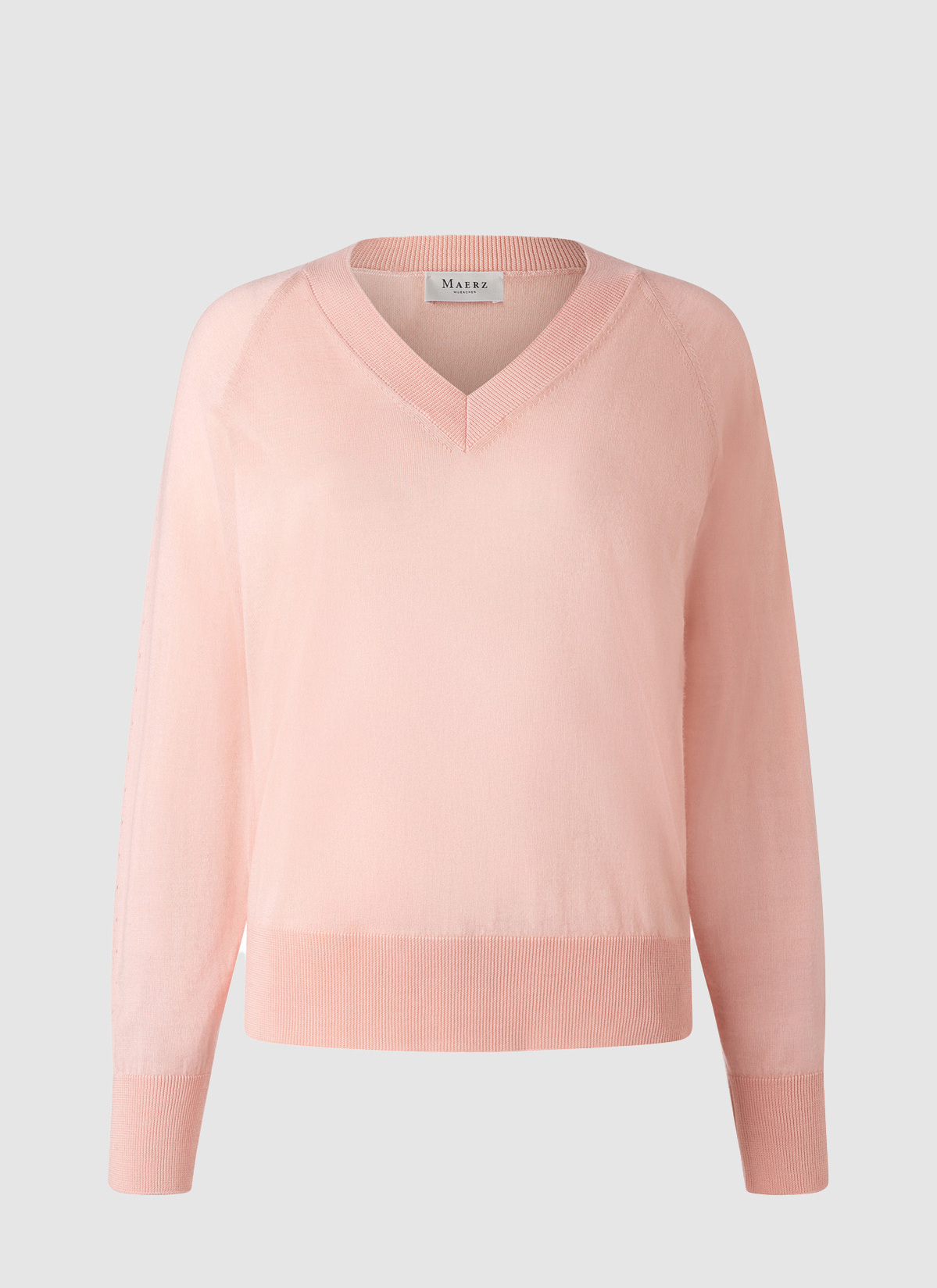 Pullover V-Ausschnitt 1/1 Arm, Pastel Peach 