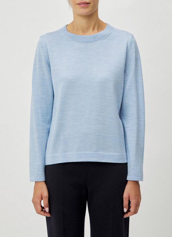 Pullover Rundhals 1/1 Arm Blue Fountain Frontansicht