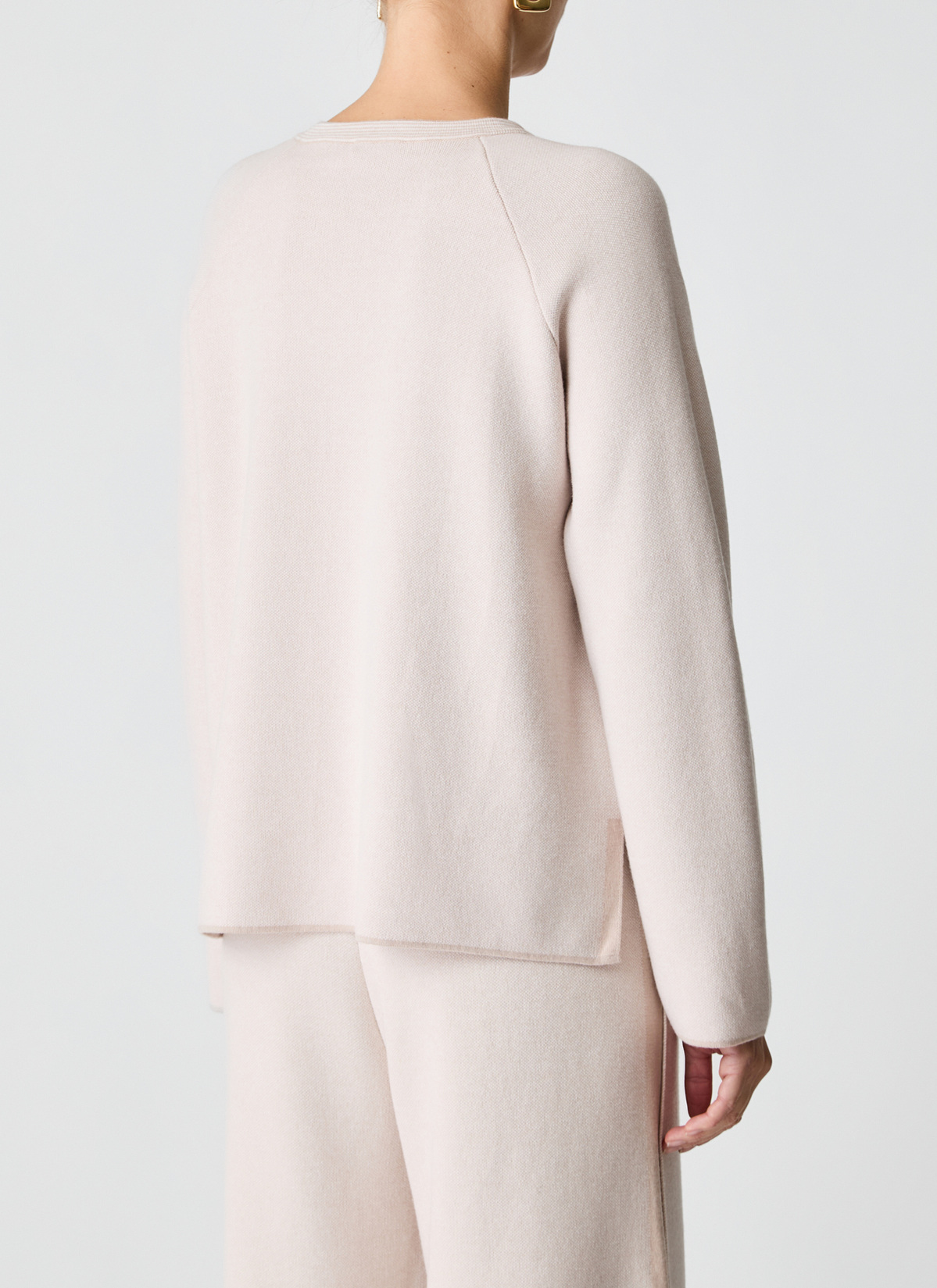 Pullover Rundhals 1/1 Arm, Sand Rückansicht