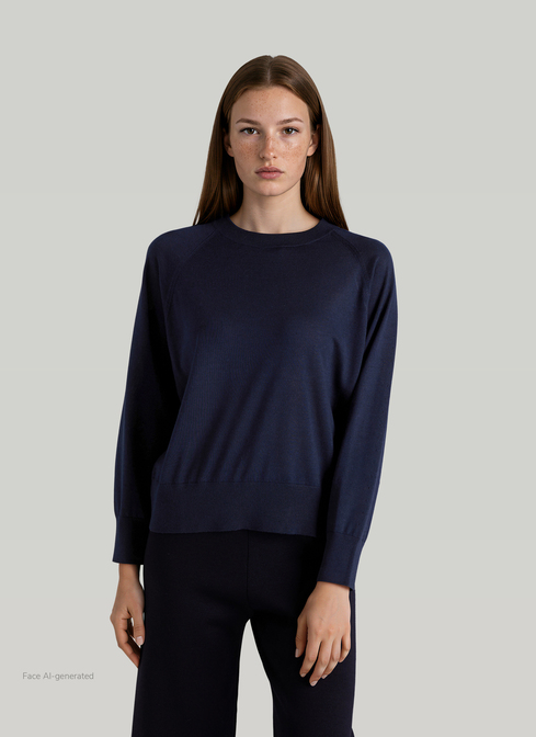 Pullover Rundhals 1/1 Arm width=