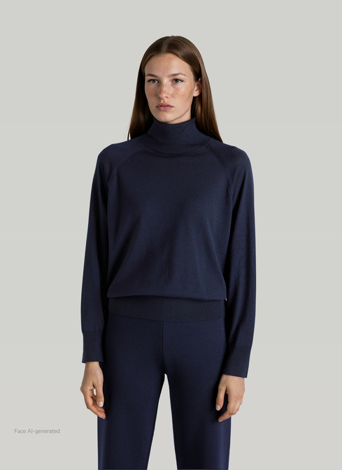 Pullover Rollkragen 1/2 Arm width=