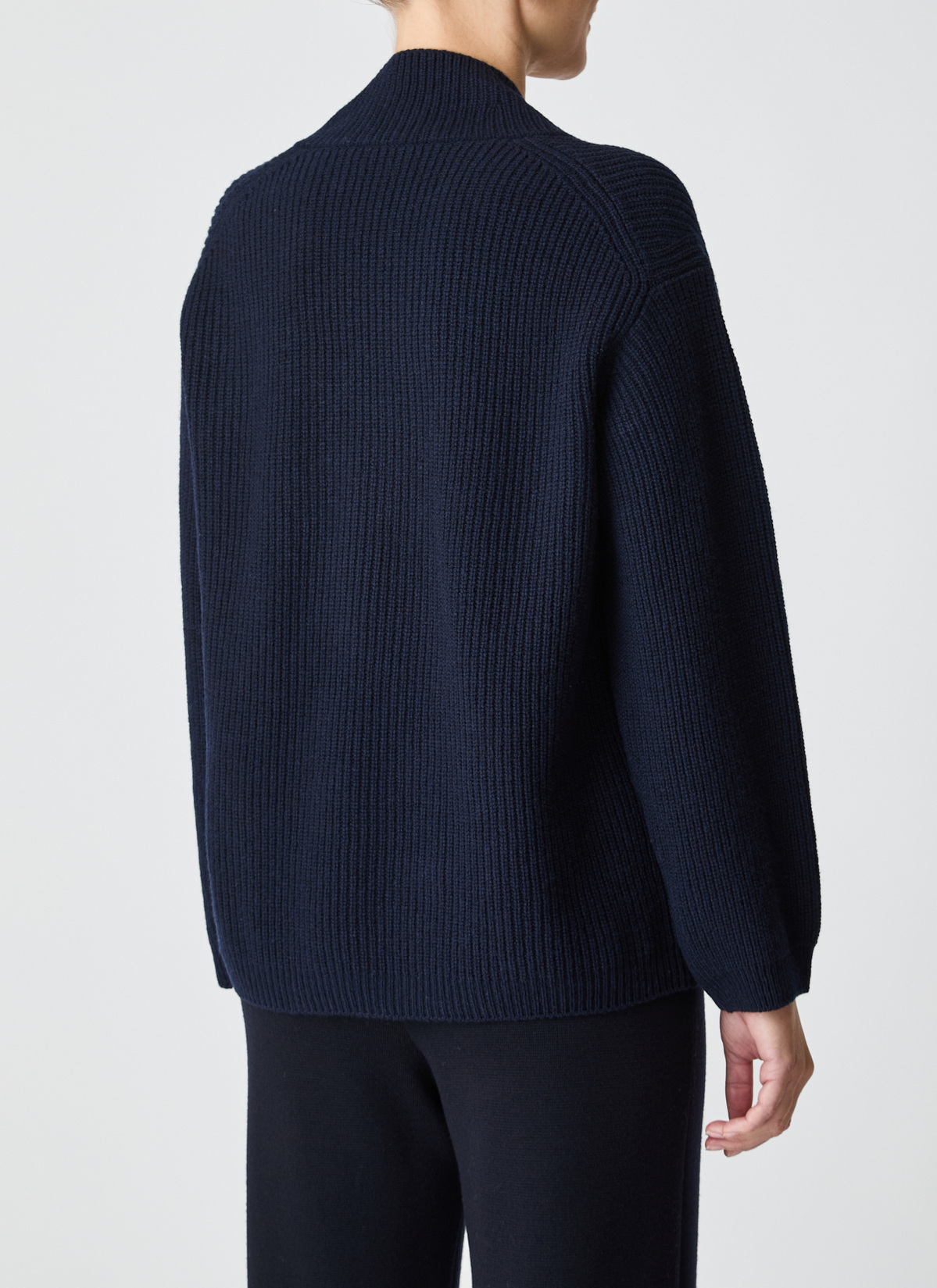 Pullover V-Ausschnitt 1/1 Arm, Navy Rückansicht