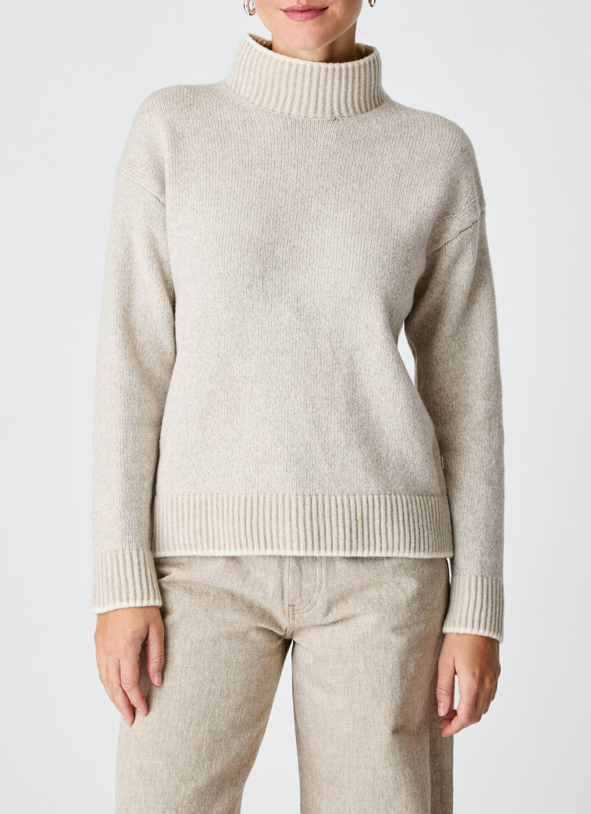 Pullover Stehkragen 1/1 Arm, Gravel Path Detailansicht 1