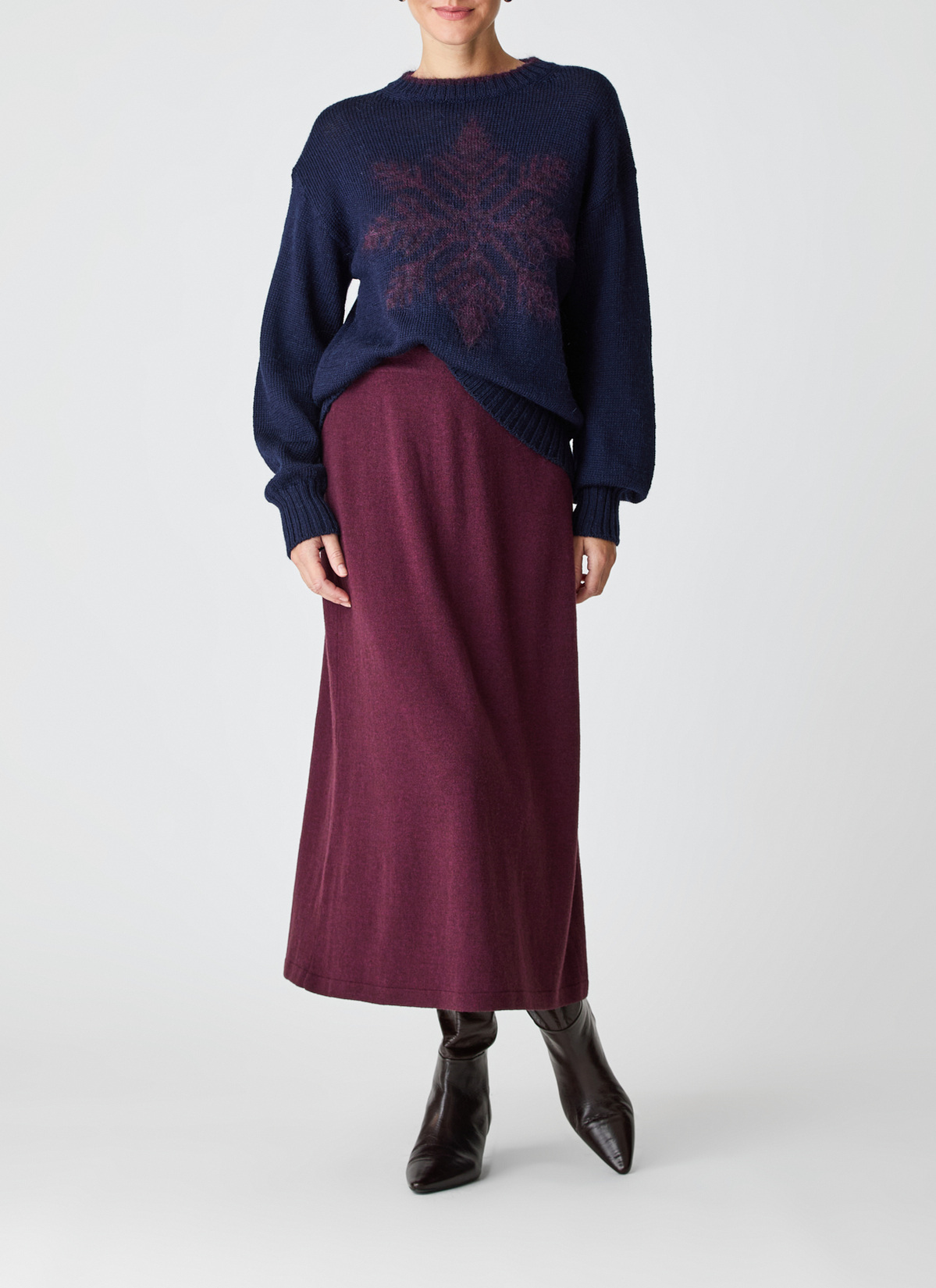 Pullover Rundhals 1/1 Arm, Navy Detailansicht 1