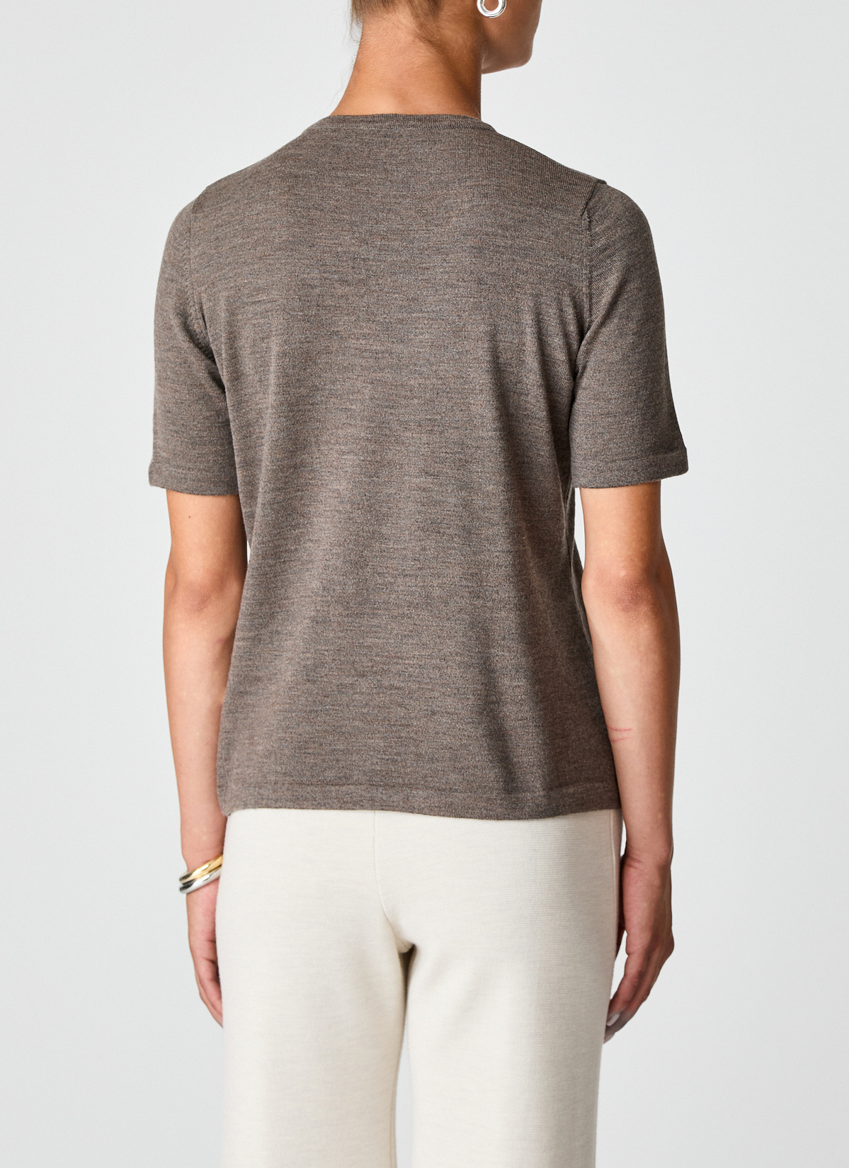 Pullover Rundhals, Hardwood Rückansicht
