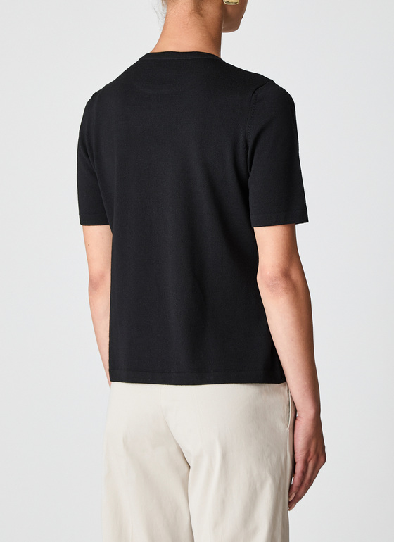 Pullover Rundhals Black Frontansicht