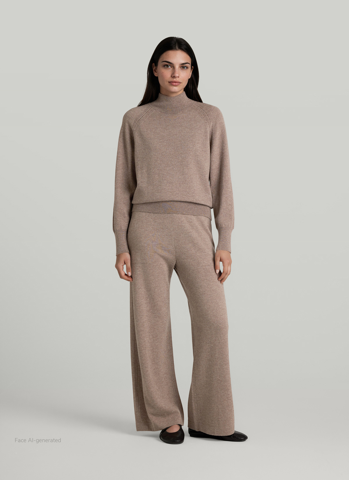 Pullover Stehkragen 1/1 Arm, Taupe Grey Detailansicht 2
