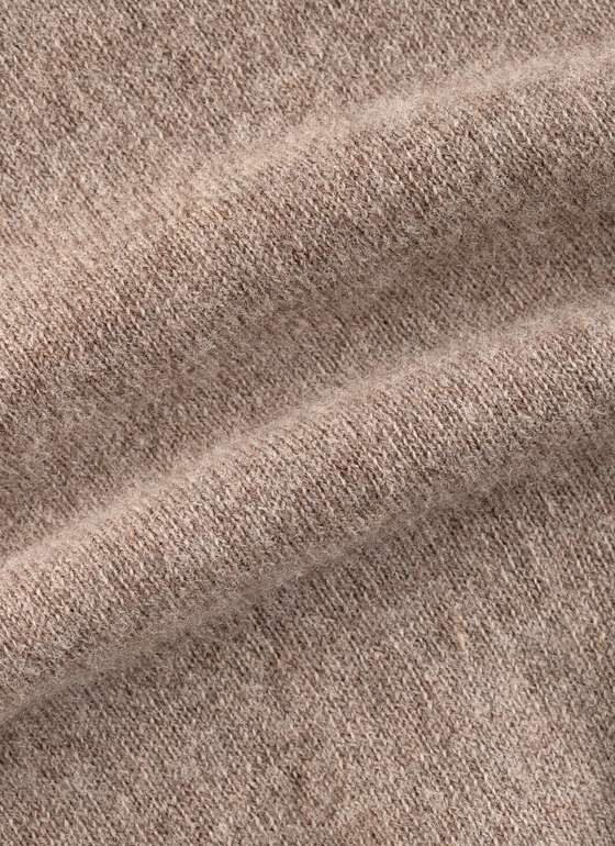 Pullover Stehkragen 1/1 Arm Taupe Grey Frontansicht