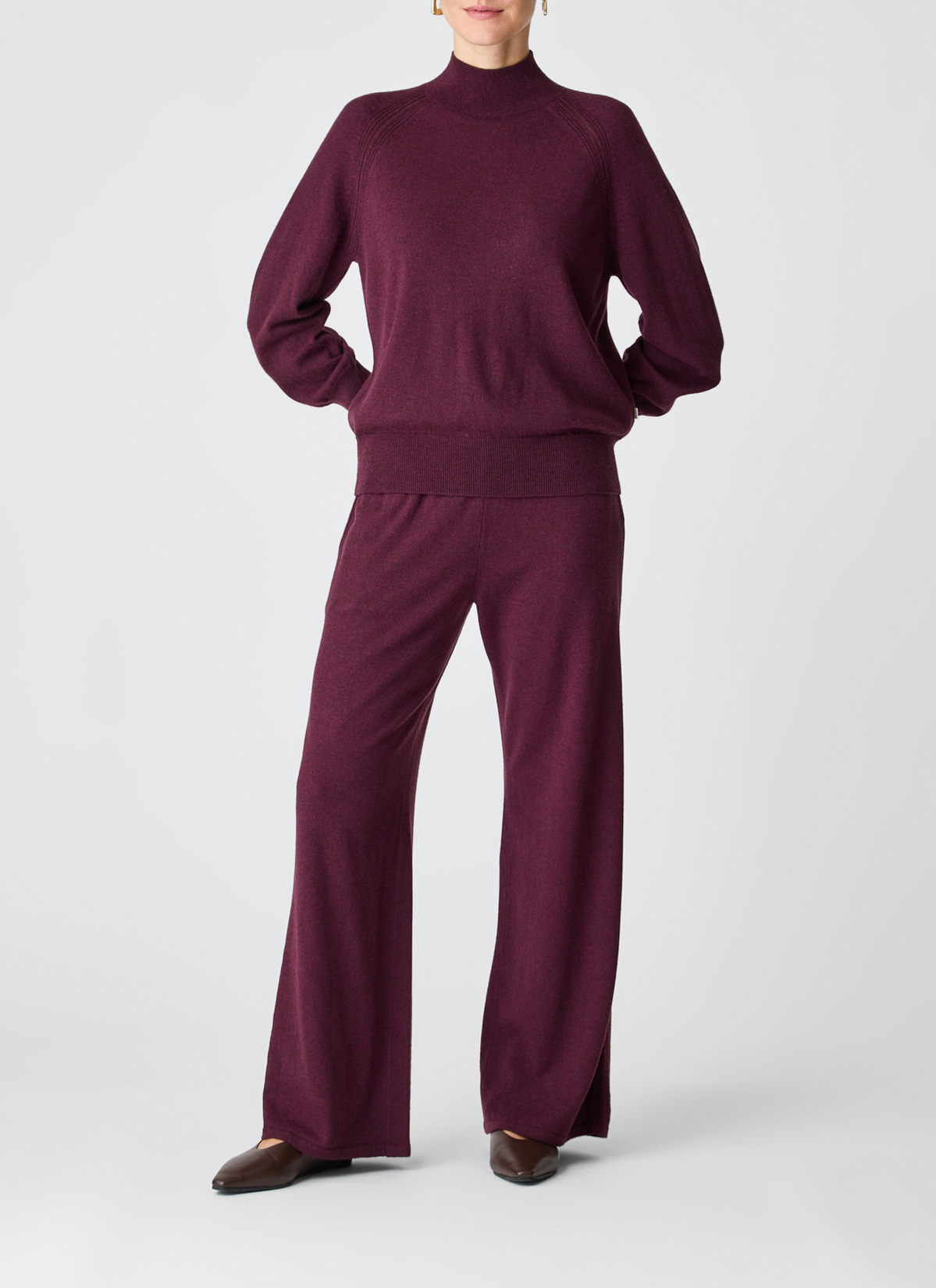 Pullover Stehkragen 1/1 Arm, Oxid Red Detailansicht 1