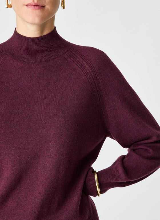 Pullover Stehkragen 1/1 Arm Oxid Red Frontansicht