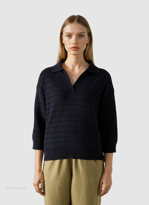 Pullover Polo 1/2 Arm width=