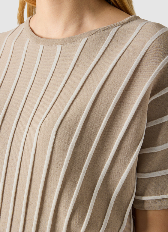 Pullover Rundhals 1/1 Arm French Oak Frontansicht