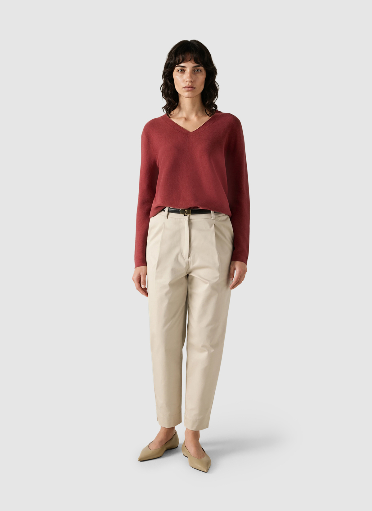 Pullover V-Ausschnitt 1/1 Arm, Red Pear Detailansicht 2