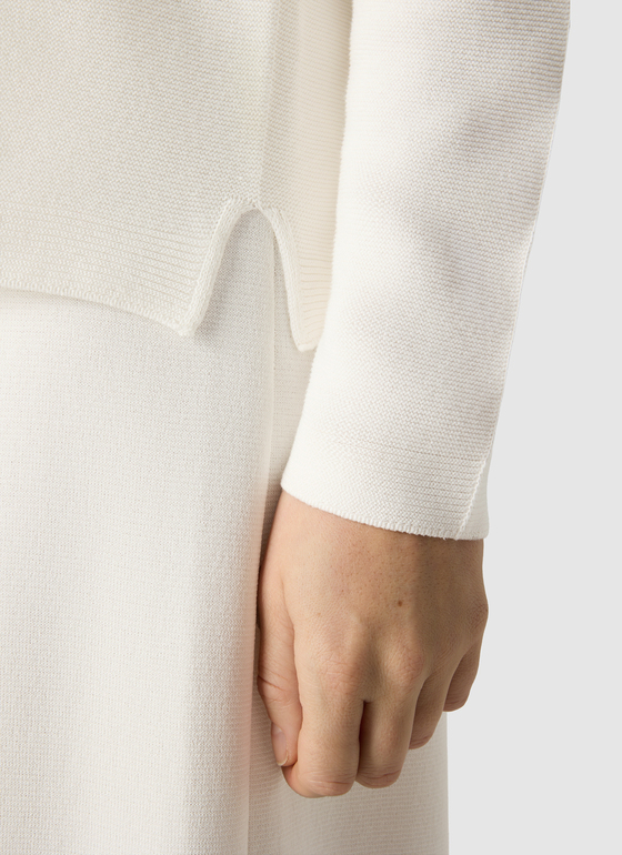 Pullover V-Ausschnitt 1/1 Arm New White Frontansicht
