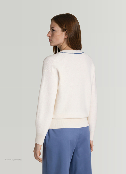Pullover V-Ausschnitt 1/1 Arm width=
