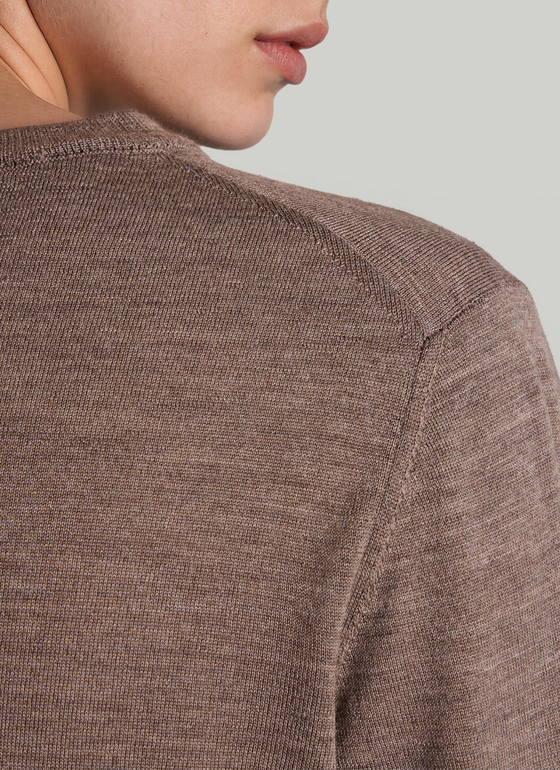 Pullover Rundhals 1/1 Arm Brownie Frontansicht