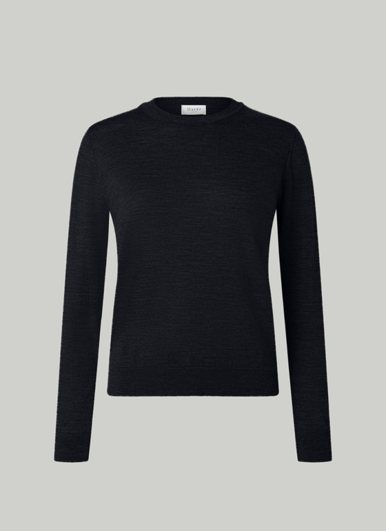 Pullover Rundhals 1/1 Arm Navy Frontansicht