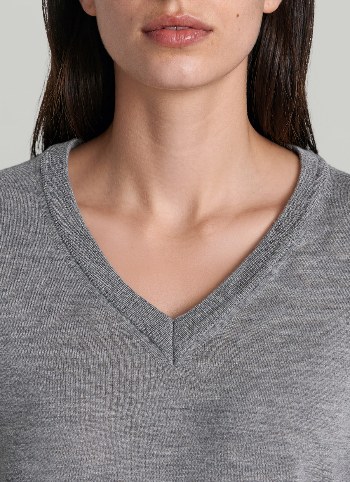 Pullover V-Ausschnitt 1/1 Arm, Shark Skin Detailansicht 1