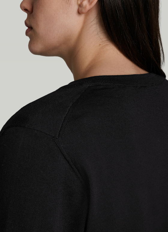 Pullover V-Ausschnitt 1/1 Arm Black Frontansicht