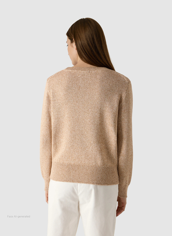 Pullover Rundhals 1/1 Arm Sesame Frontansicht