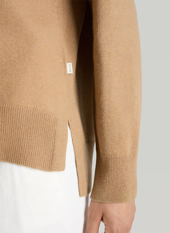 Pullover Stehkragen 1/1 Arm Pumpkin Spice Frontansicht