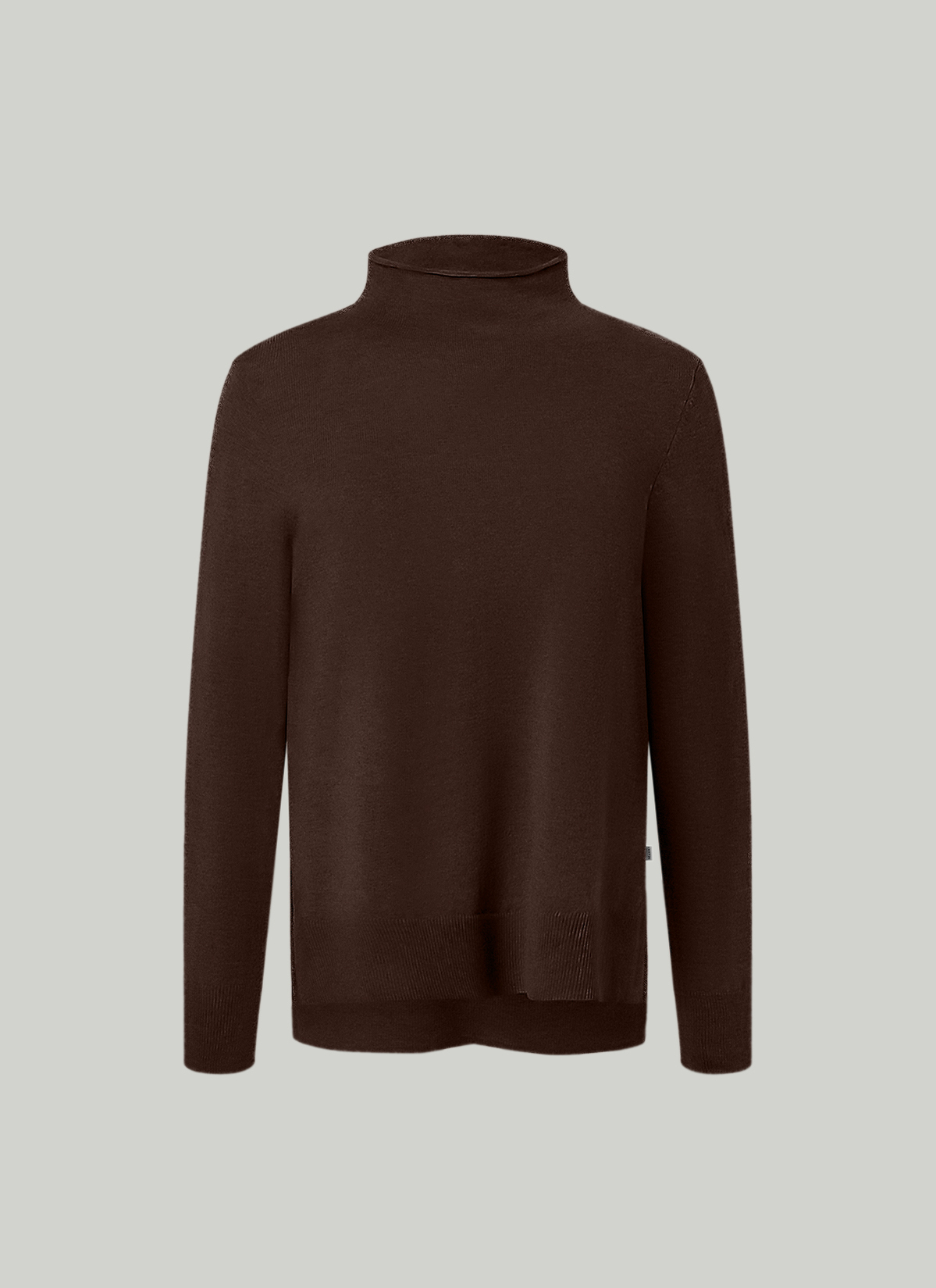 Pullover Stehkragen 1/1 Arm, Dark Coffee 