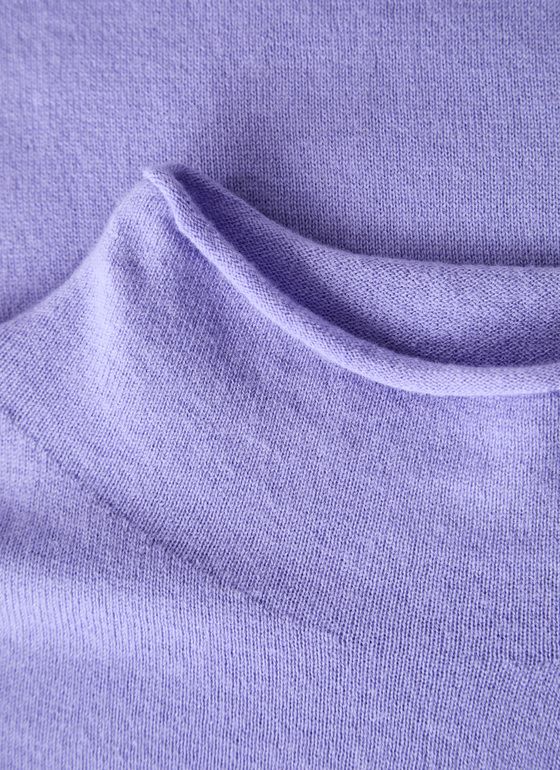 Pullover Stehkragen 1/1 Arm Frosted Lavender Frontansicht