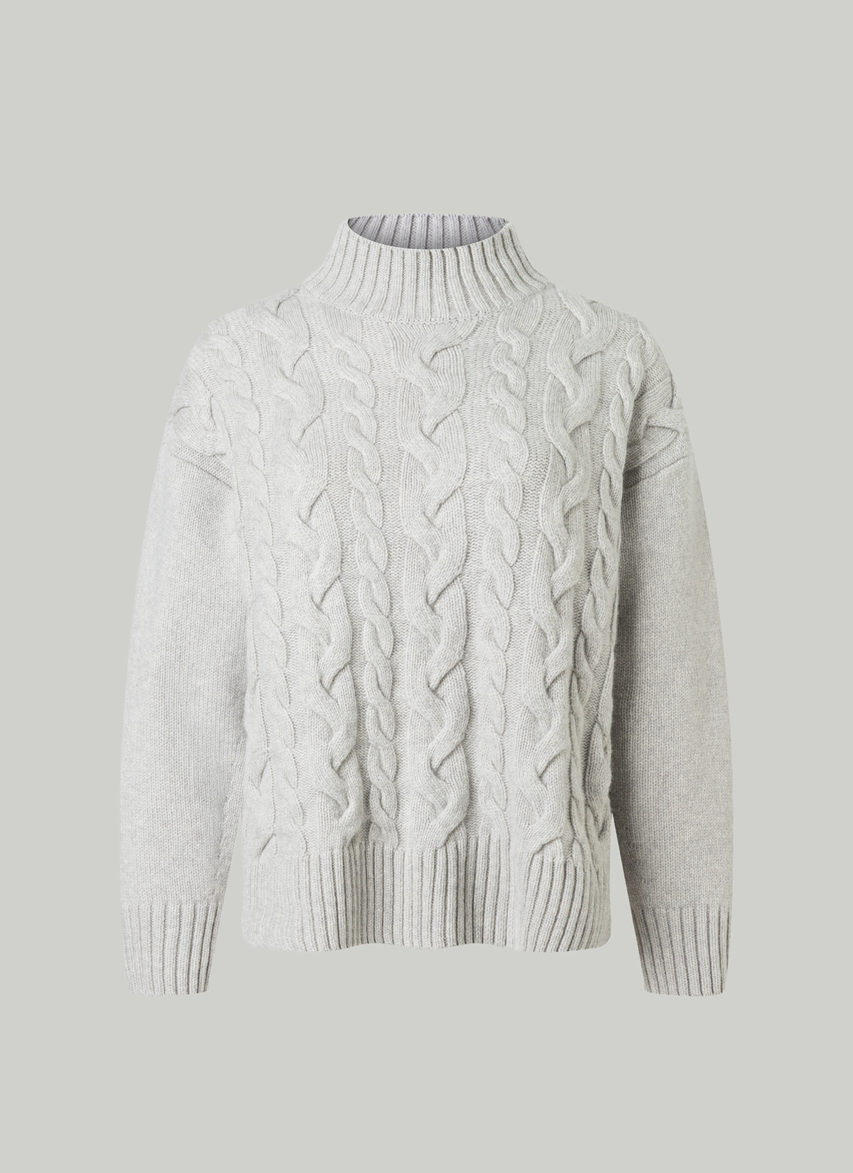 Pullover Rollkragen 1/1 Arm, White Smoke