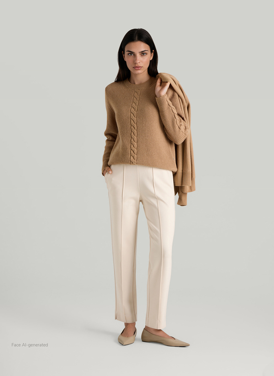 Pullover Rundhals 1/1 Arm Pumpkin Spice Frontansicht