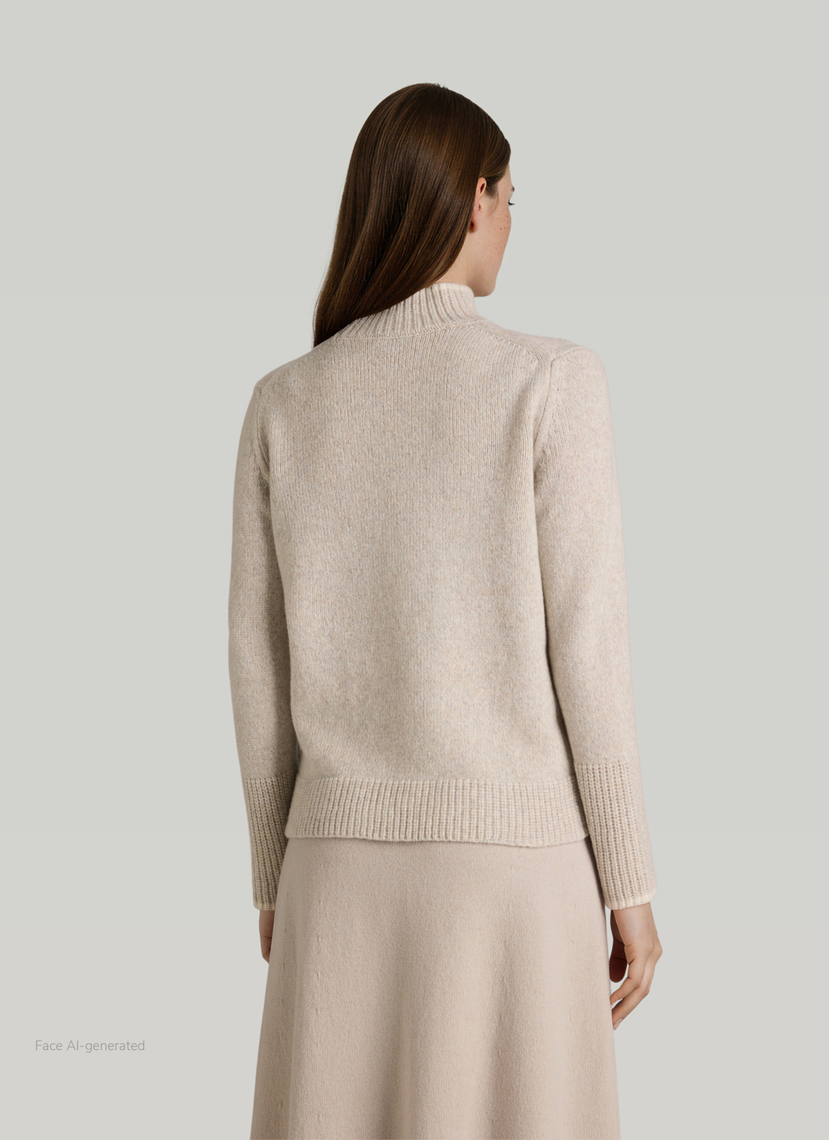 Pullover Stehkragen 1/1 Arm, Autumn Stone Rückansicht