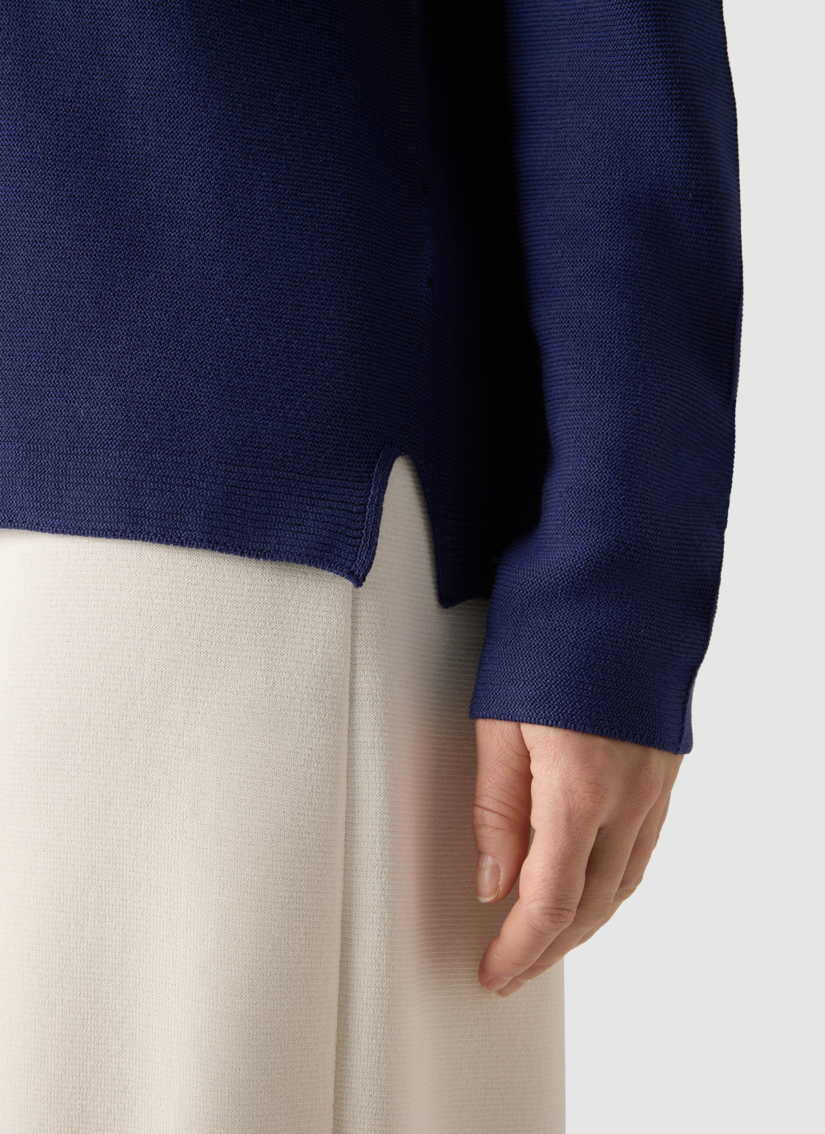 Pullover Rundhals 1/1 Arm, Midnight Sail Detailansicht 1