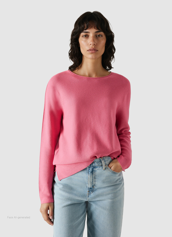 Pullover Rundhals 1/1 Arm Chateau Rose Frontansicht