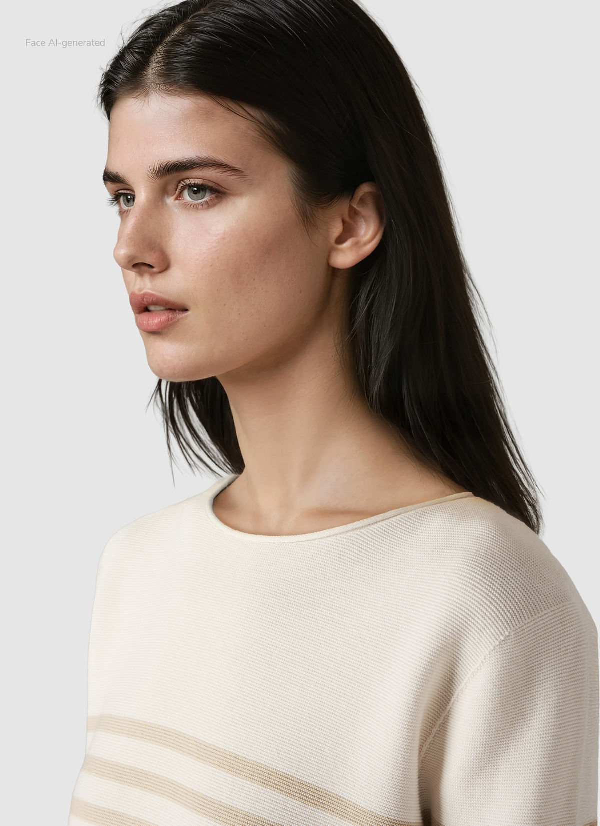 Pullover Rundhals 1/1 Arm, French Oak Detailansicht 1