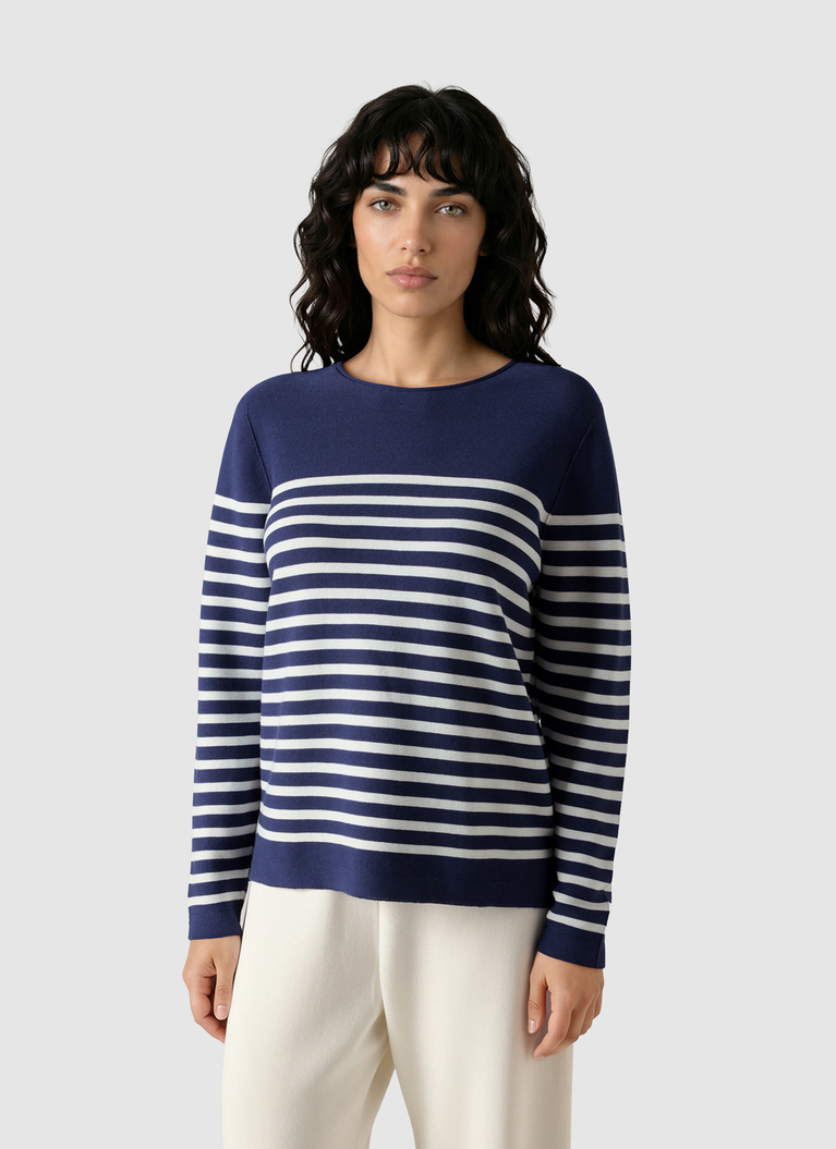 RundhalspulloverMidnight Sail Frontansicht