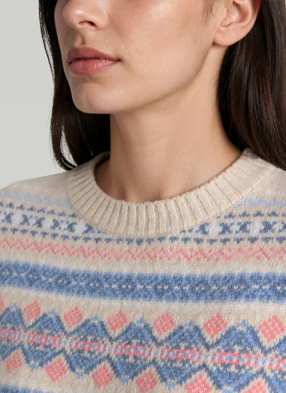 Pullover Rundhals 1/1 Arm Frosted Dune Frontansicht