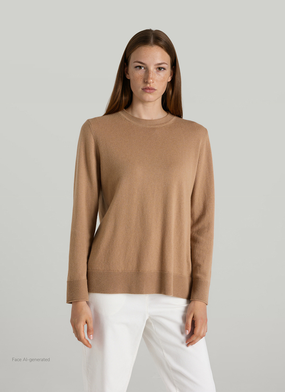 Pullover Rundhals 1/1 Arm Pumpkin Spice Frontansicht