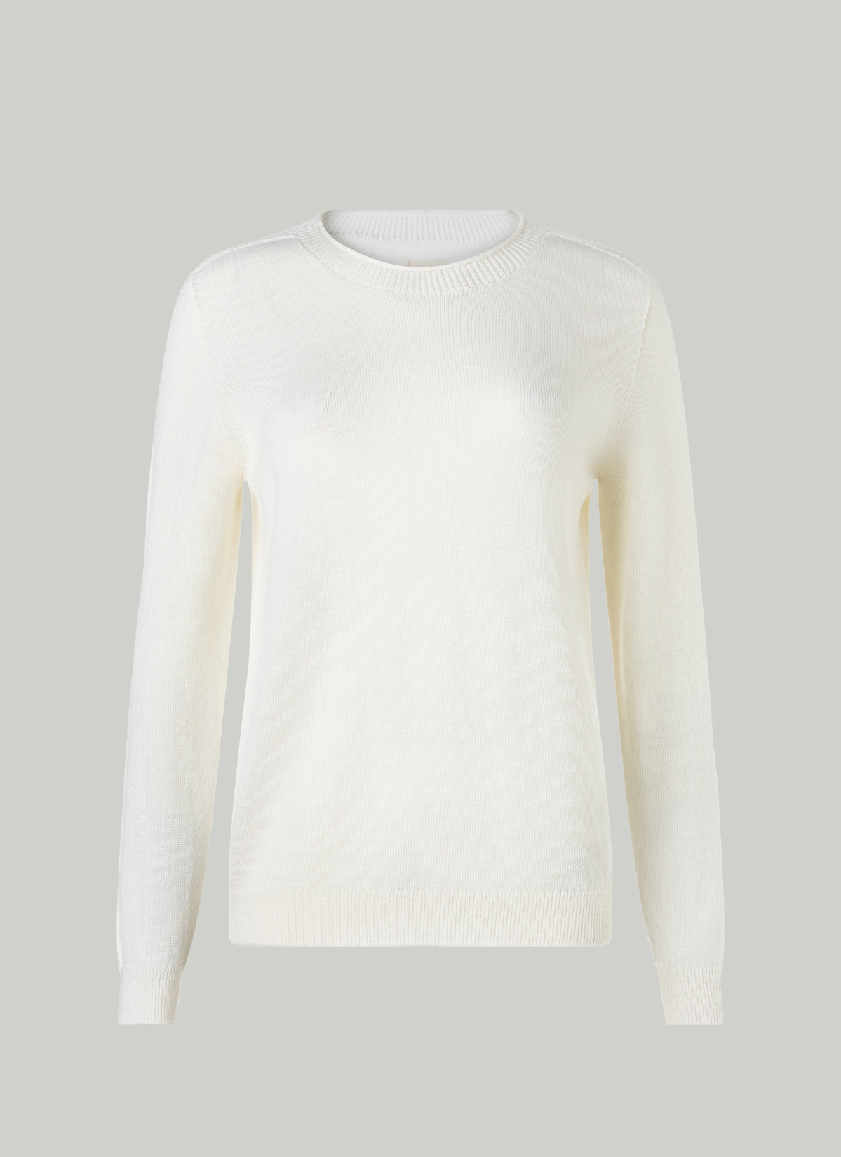 Pullover Rundhals 1/1 Arm, New White 