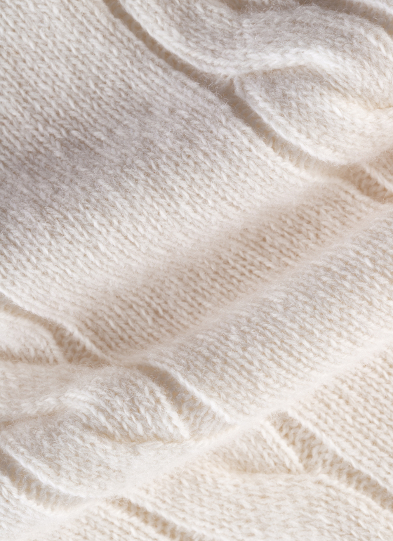 Pullover Polokragen 1/1 Arm New White Frontansicht