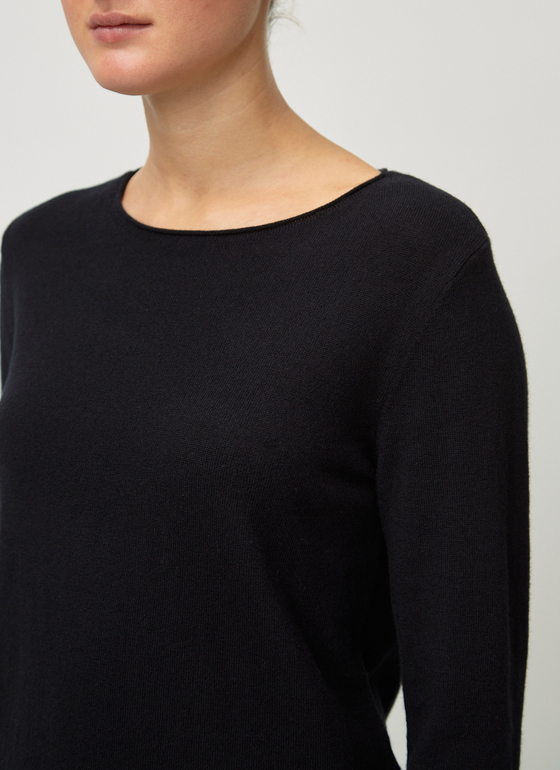 Pullover V-Ausschnitt 1/1 Arm Black Frontansicht